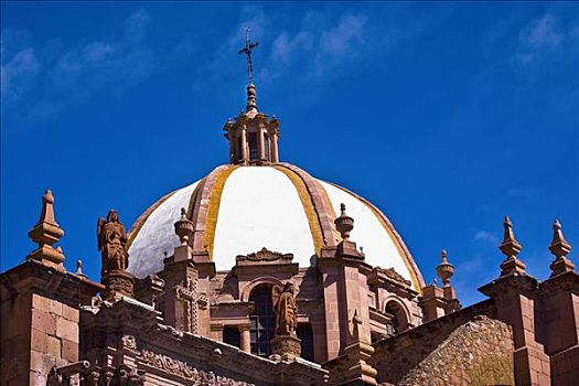 仰视,大教堂,萨卡特卡斯,墨西哥
