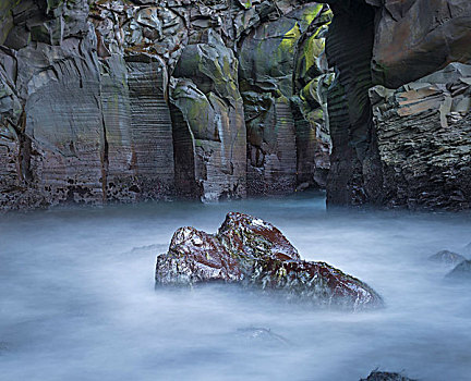 石头,洞穴,斯奈山半岛,冰岛