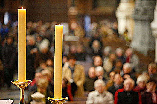 法国,里昂,圣坛,蜡烛