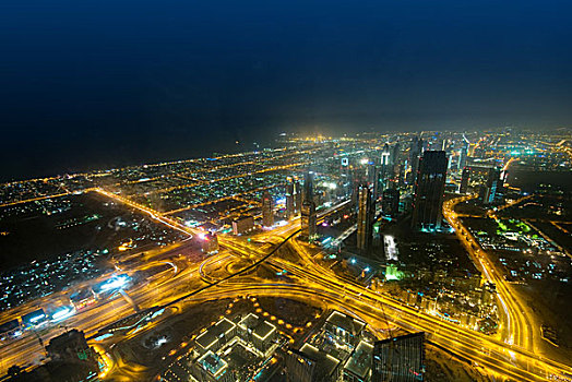 全景,市区,迪拜,阿联酋