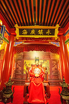 中国广西桂林靖江王府王爷蜡像