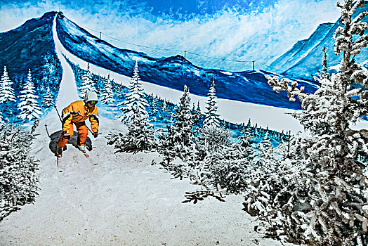 吉林省滑雪运动蜡像景观