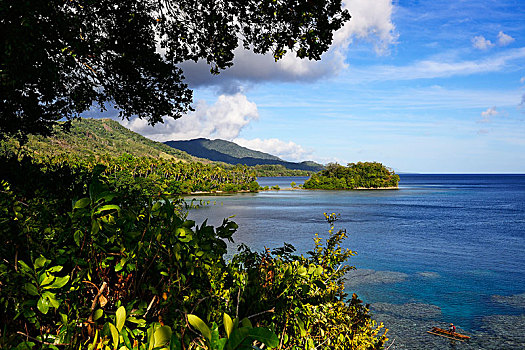 独木舟,礁石,胜地,米尔恩湾,巴布亚新几内亚,大洋洲