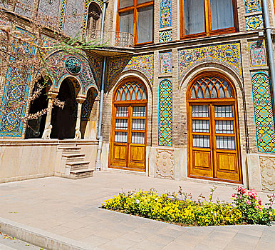 伊朗,古宫殿,大门,花园,老,历史,地点