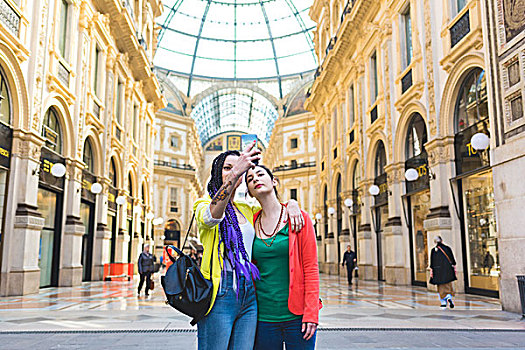 女人,商业街廊,米兰,意大利