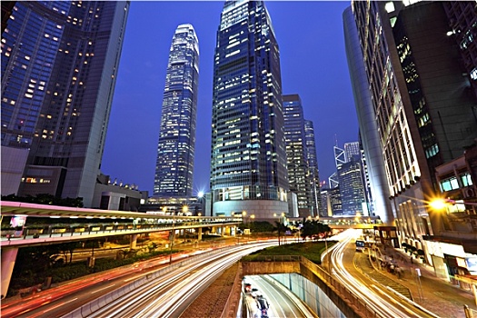 香港,商务区,夜晚