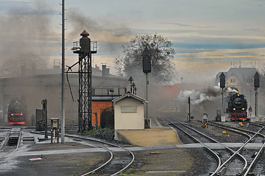 火车站,狭窄,计量器,蒸汽机,布罗肯,铁路