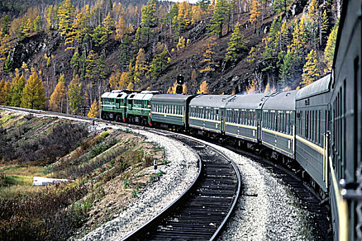 俄罗斯,西伯利亚,特别,高速列车,旅行,风景