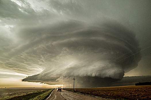 风暴,驾驶,三个,龙卷风,农产品,堪萨斯,美国