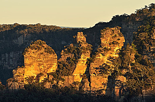 三姐妹山,蓝山国家公园,蓝山,世界遗产,区域,新南威尔士,澳大利亚