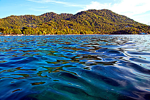 蓝色泻湖,石头,泰国,苏梅岛,湾,抽象,水,南海
