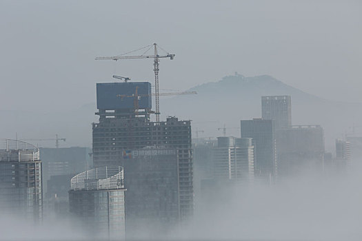 日照市海边出现平流雾奇观,美轮美奂犹如人间仙境