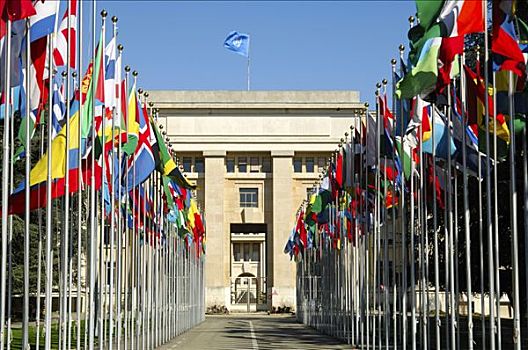 旗帜,复杂,联合国,日内瓦,瑞士