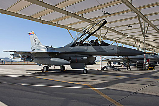 f-16战斗机,飞行员,检查,飞机