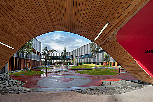 院落,户外,文法学校,墨尔本,澳大利亚