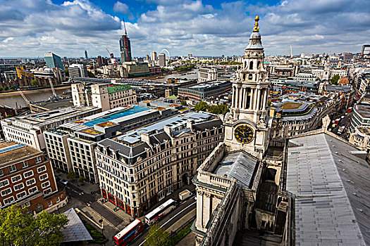 钟楼,圣保罗大教堂,伦敦,英格兰,英国