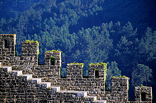 葡萄牙,奥比都斯,墙壁,城堡,12世纪