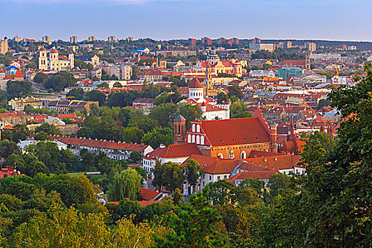 航拍,俯视,老城,维尔纽斯,立陶宛