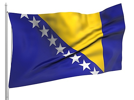 飞,旗帜,波斯尼亚,黑塞哥维那,国家