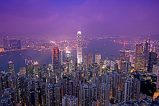 香港,天际线,太平山