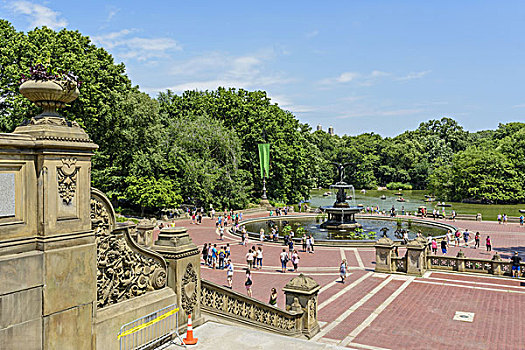 喷泉,中央公园,纽约