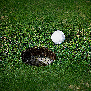 高尔夫球,旁侧,洞