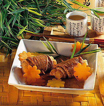 火鸡卷,日本,烹饪
