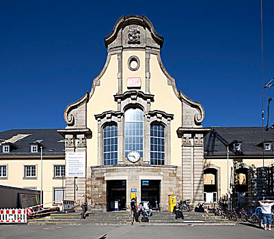 火车站,建筑,黑森州,德国,欧洲