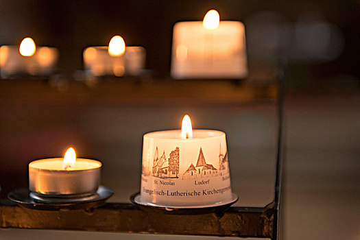 德国,梅克伦堡前波莫瑞州,蜡烛,教堂,砖