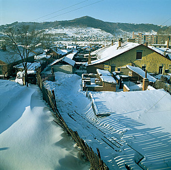 雪后的小镇