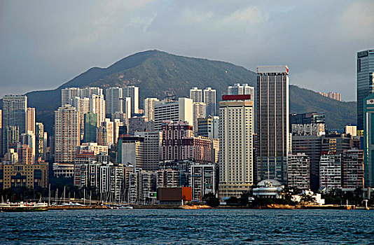 风景,九龙,香港,岛屿,摩天大楼,亚洲