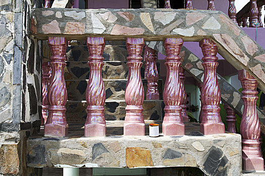 陶瓷,柱子,粉色,特写