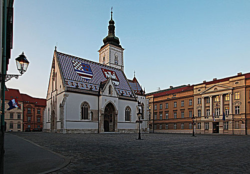 克罗地亚萨格勒布圣·马克教堂