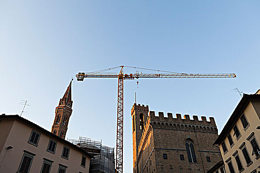 建筑,起重机,佛罗伦萨,省,托斯卡纳,意大利