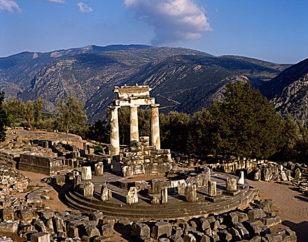 雅典娜神庙,特尔斐城,希腊