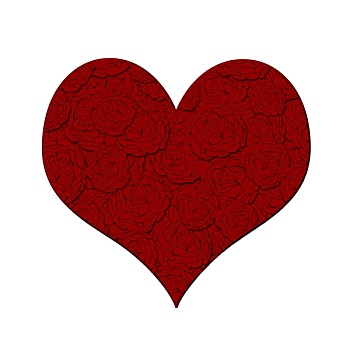 情人节,心形,红玫瑰,图案