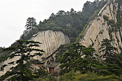 华山雨后图片