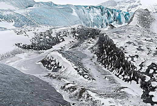 冰河,瓦特纳冰川,冬天,大幅,尺寸