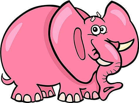 粉色,大象,卡通