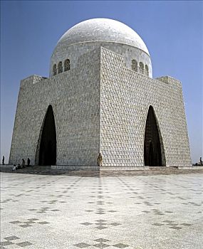 国家,陵墓,穆罕默德-阿里,大理石,卡拉奇,巴基斯坦