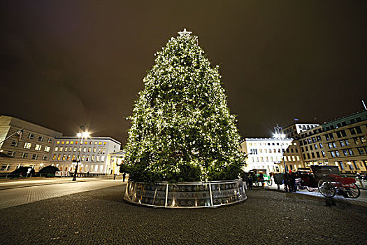 圣诞树,勃兰登堡,大门,柏林