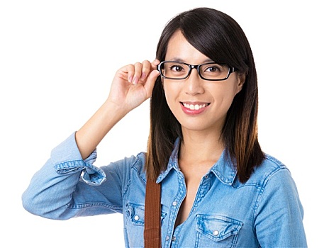 亚洲女性,学生,眼镜