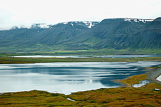 山,水,冰岛,风景