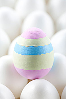 一个,彩色,复活节彩蛋,白色,蛋