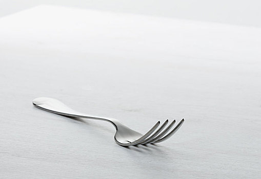 叉子,灰色,桌子