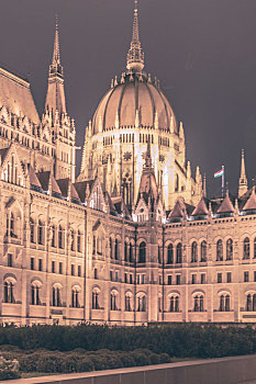 夜晚的布达佩斯议会大厦