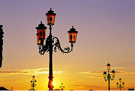 路灯柱,威尼斯,意大利