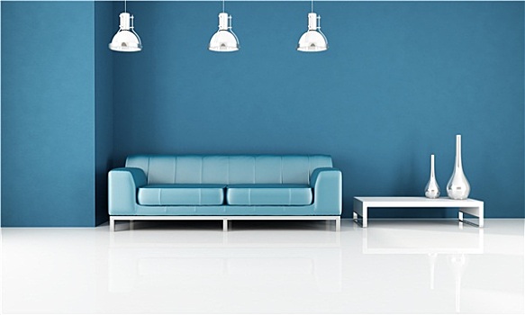 蓝色,现代,休闲沙发