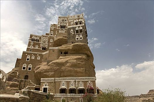 宫殿,也门,中东