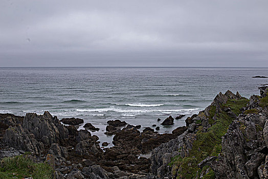 悬崖,北冰洋,风景,挪威北部
